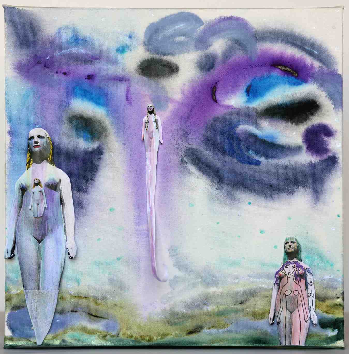 Collage of women statues